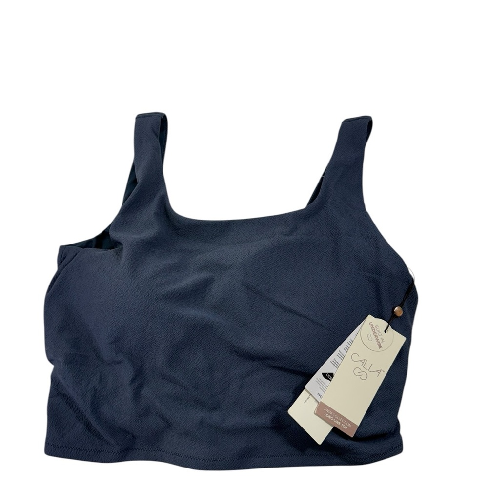 CALIA by Carrie Underwood Navy Bikini Top